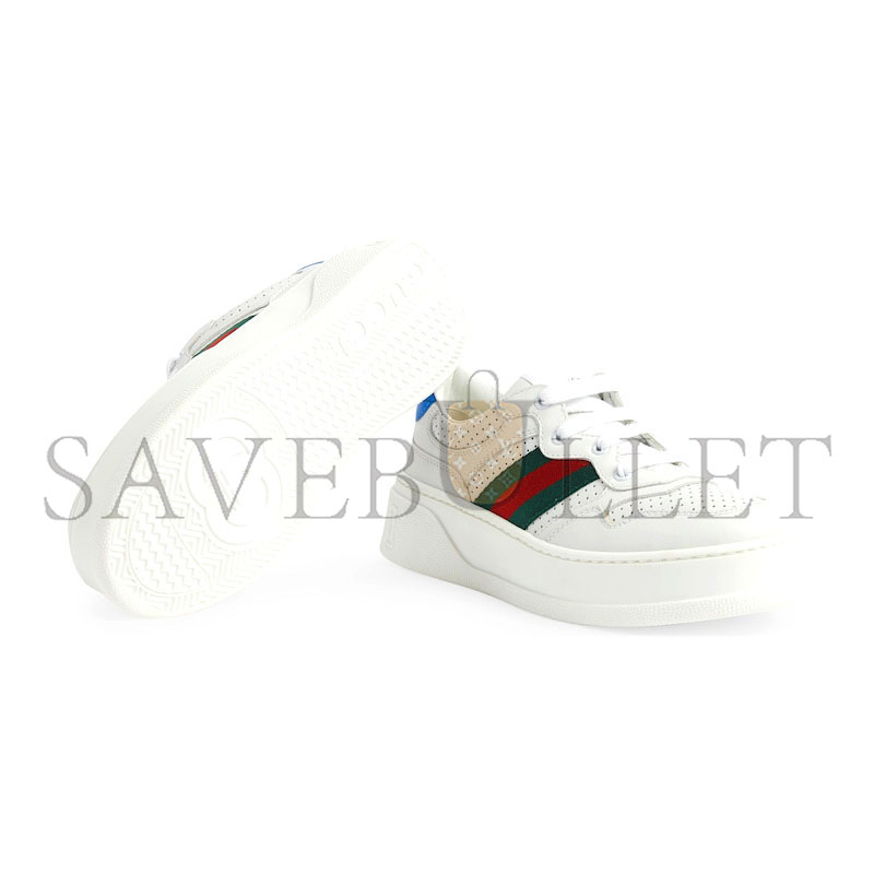 GUCCI CHILDREN'S LEATHER TRAINER WITH WEB 702916 GUCCI CHILDREN'S LEATHER TRAINER WITH WEB 702916